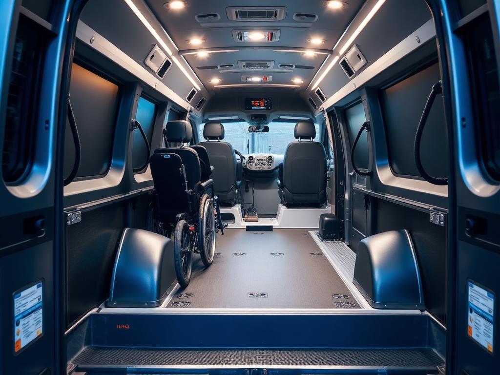 Wheelchair van interior